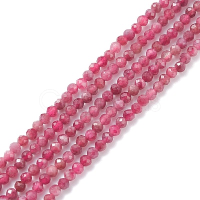 Natural Red Tourmaline Beads Strands G-A021-01A-1