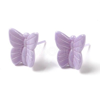 Hypoallergenic Bioceramics Zirconia Ceramic Butterfly Stud Earrings EJEW-C065-01B-1