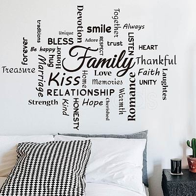 Translucent PVC Self Adhesive Wall Stickers STIC-WH0015-011-1