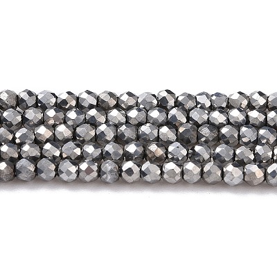 Electroplate Glass Beads Strands X-GLAA-H021-01A-FP08-1