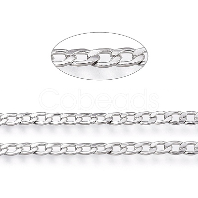 Tarnish Resistant 304 Stainless Steel Cuban Link Chains CHS-M003-13P-A-1