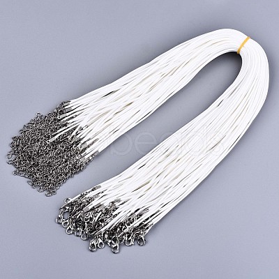 Waxed Cotton Cord Necklace Making MAK-S034-008-1