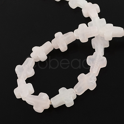 Natural Rose Quartz Bead Strands X-G-R185-8x12mm-19-1