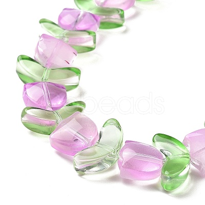 Transparent Glass Beads Strands X-LAMP-H061-02H-1