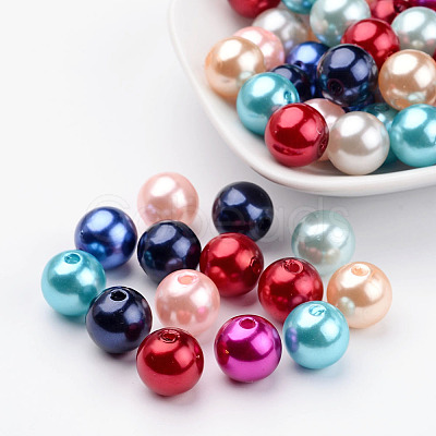 Mixed Acrylic Pearl  Round Beads For DIY Jewelry and Bracelets X-PACR-12D-M-1