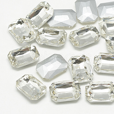 Pointed Back Glass Rhinestone Cabochons RGLA-T079-8x10mm-01-1