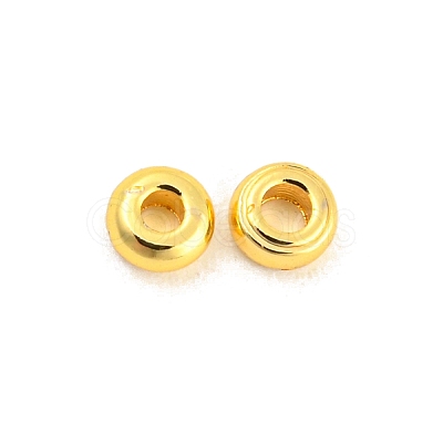 Brass Flat Round Spacer Beads KK-M085-19G-NR-1