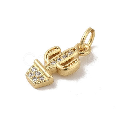 Real 18K Gold Plated Brass Pave Cubic Zirconia Pendants KK-M283-05B-G-1