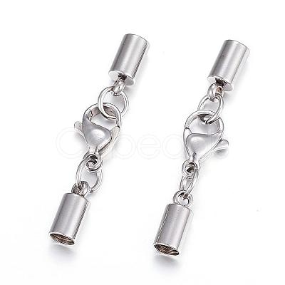 Tarnish Resistant 304 Stainless Steel Lobster Claw Clasps STAS-P146-A11-3.2mm-1