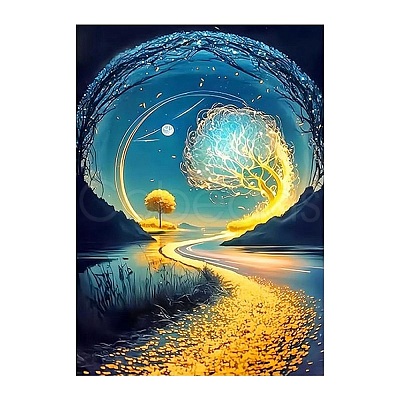 Moon DIY Natural Scenery Pattern 5D Diamond Painting Kits PW-WG28319-05-1