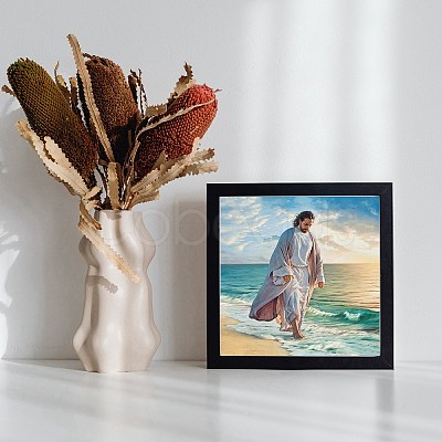 Jesus Walking at the Beach Religion Theme DIY Diamond Painting Kit WG63483-01-1