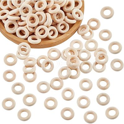 Nbeads 70Pcs 4 Style Unfinished Wood Slices DIY-NB0007-67-1