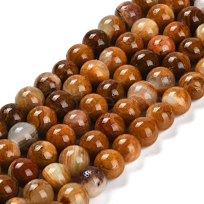 Natural Wood Lace Stone Beads Strands G-B128-A04-03-1