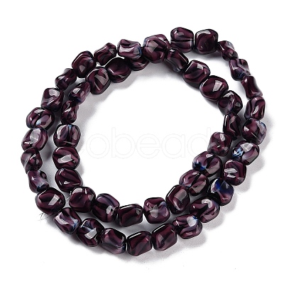 Handmade Milleflori Glass Beads Strands LAMP-M018-01A-01-1