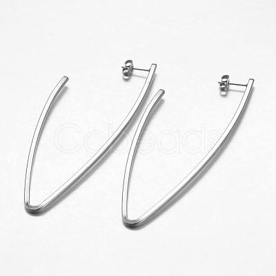 Tarnish Resistant 304 Stainless Steel Dangle Earrings EJEW-G155-05P-1