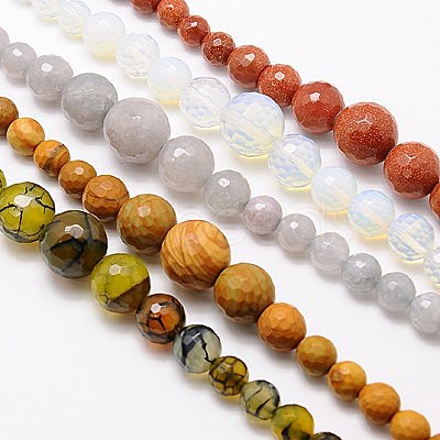 Natural & Synthetic Gemstone Beads Strands G-G548-M-1