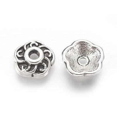 Tibetan Style Alloy Bead Caps LF0459Y-NF-1