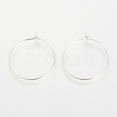 Brass Hoop Earrings X-KK-S327-11S-1