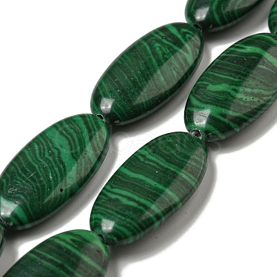 Synthetic Malachite Beads Strands G-B071-C01-01-1