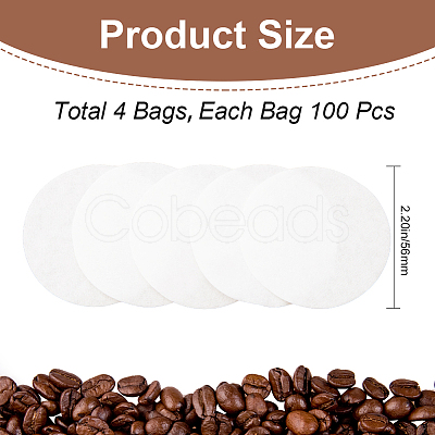 100Pcs Paper Coffee Filters FIND-WH0423-58B-1