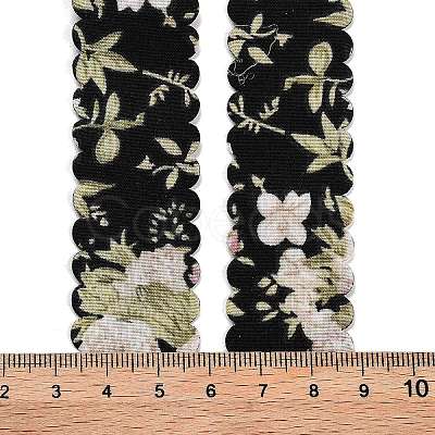 20 Yards Flower Printed Polyester Ribbon OCOR-Z005-03C-1