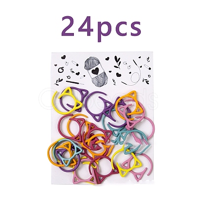 Alloy Knitting Crochet Locking Stitch Markers Holder PW-WG491DE-01-1