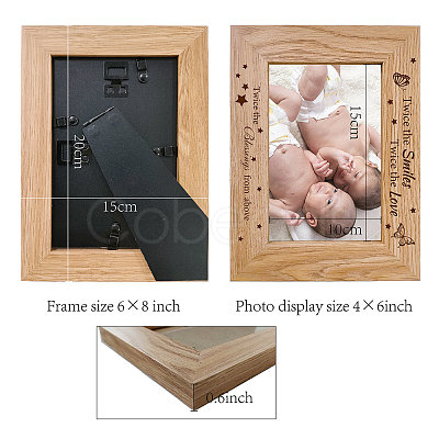 Natural Wood Photo Frames DIY-WH0247-012-1