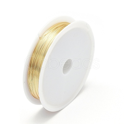 Eco-Friendly Round Copper Jewelry Wire CWIR-P001-01-0.4mm-1