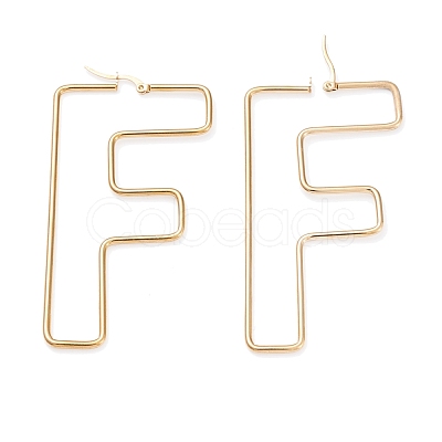 304 Stainless Steel Hoop Earrings EJEW-F251-A02-F-1