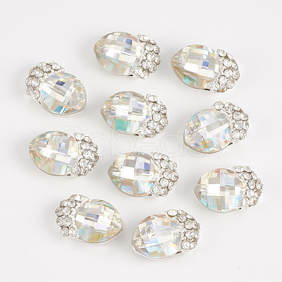 Alloy Rhinestone Cabochons MRMJ-T014-06A-1