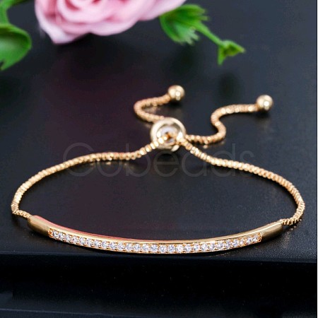 Alloy Rhinestone Slider Bracelets WGA419A-01-1