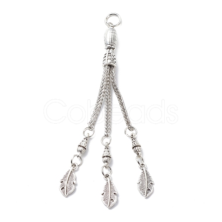 Tibetan Style Alloy Curb Chain Tassel Big Pendants FIND-I025-01F-1