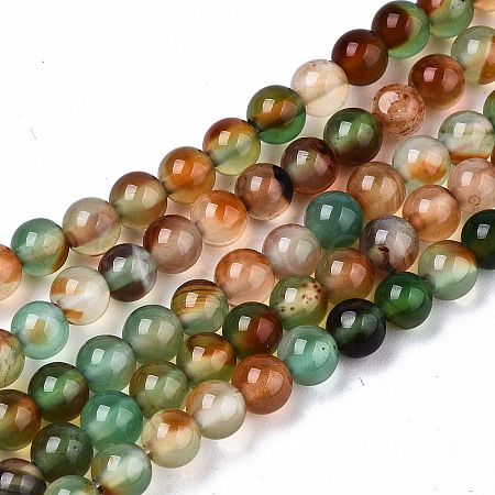 Natural Peacock Agate Beads Strands X-G-S359-234-1