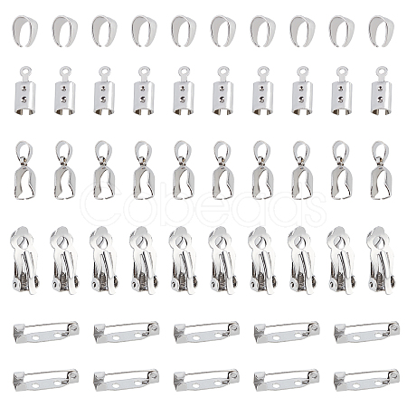 ARRICRAFT 50Pcs 5 Styles 304 Stainless Steel Column Cord Ends STAS-AR0001-14-1