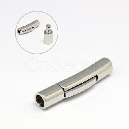 304 Stainless Steel Bayonet Clasps STAS-I013-4mm-1