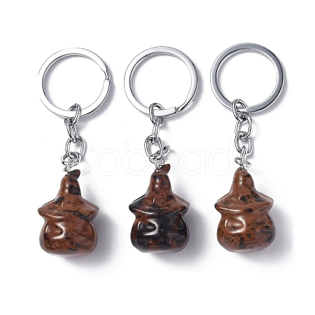 Natural Mahogany Obsidian Keychains KEYC-P011-04P-01-1