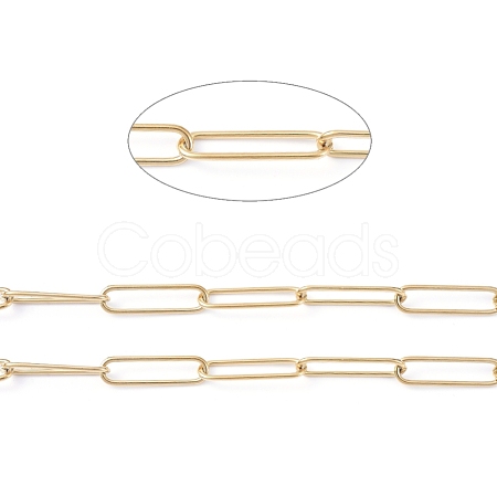 304 Stainless Steel Paperclip Chains CHS-L022-02C-G-1