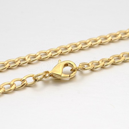 Brass Curb Chain Twisted Chain Necklace Makings MAK-J009-25KCG-1
