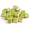 Square Shape Porcelain Mosaic Tiles, for DIY Mosaic Art Crafts, Picture Frames and More, Yellow Green, 10x10mm, about 205pcs/set