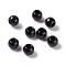 Opaque Acrylic European Beads, Large Hole Beads, Rondelle, Black, 12x9.5mm, Hole: 5.5mm