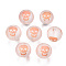 Electroplate Glass Beads, Frosted, Round with Skull Pattern, Sandy Brown, 10mm, Hole: 1.5mm, about 200pcs/bag