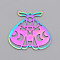 Ion Plating(IP) 304 Stainless Steel Pendants, Laser Cut, Beetle, Rainbow Color, 28.5x30x1mm, Hole: 1.5mm