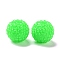 Chunky Resin Rhinestone Bubblegum Ball Beads, Round, Lime, 20x18mm, Hole: 3mm