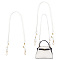 Adjustable PU Leather Bag Straps, with KC Gold Plated Alloy Swivel Clasps, Bag Replacement Accessories, White, 83.5~152x0.5~2cm