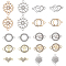 SUNNYCLUE 40Pcs 10 Styles Alloy Connector Charms with Crystal Rhinestone, Flat Round & Ring & Heart, Mixed Shapes, Platinum & Golden, 9~27x16~25x1.7~2.5mm, Hole: 1.5~2.4mm, 4pcs/style