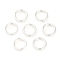 Brass Split Rings, Double Loops Jump Rings, 925 Sterling Silver Plated, 6x1.5mm, Inner Diameter: 4.5mm, Single Wire: 0.7mm