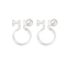 Silicone Clip-on Earring Findings, Clear, 11x8x3mm, Hole: 0.7mm