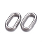 Tarnish Resistant 304 Stainless Steel Linking Rings, Quick Link Connectors, Oval, Stainless Steel Color, 27.5x16x4mm, Inner size: 8x20mm