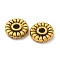 Tibetan Style Alloy Spacer Beads, Cadmium Free & Lead Free, Flat Round, Antique Golden, 6x1.5mm, Hole: 1mm, about 5263pcs/1000g