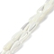 Natural White Shell Beads, Teardrop, White, 12x5mm, Hole: 0.8mm